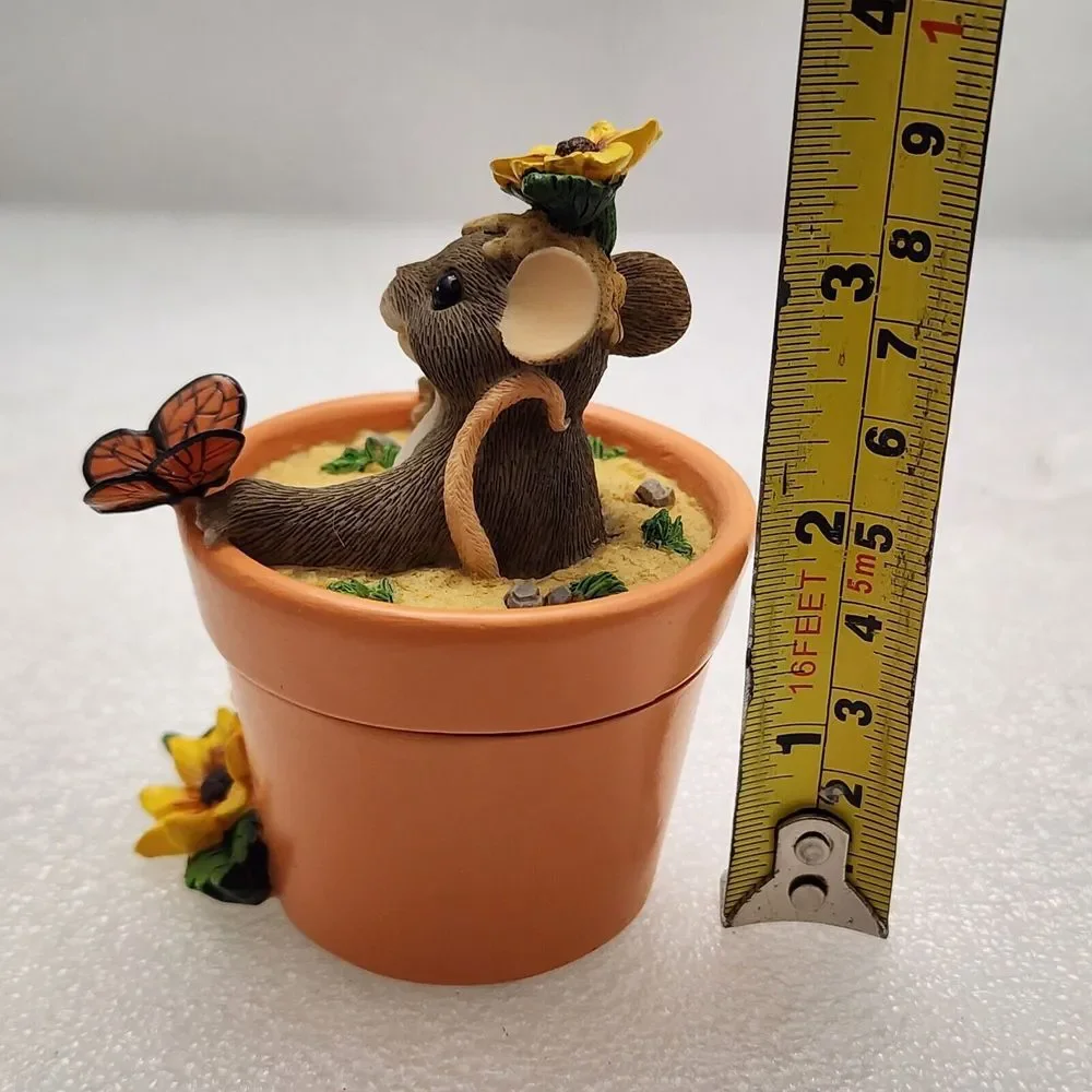 Charming Tails Fitz and‎ Floyd Flower Pot Surprise 88/112 Figurine
